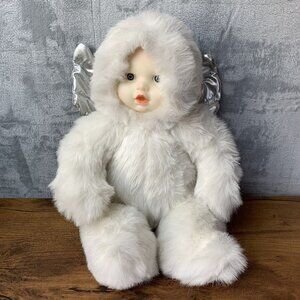 Vintage Green Trading 90s Snow Baby‎ Rubber Face 17" Doll  Jointed Wings